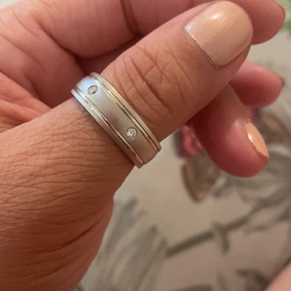 Mans Diamond band 14k New sz 10